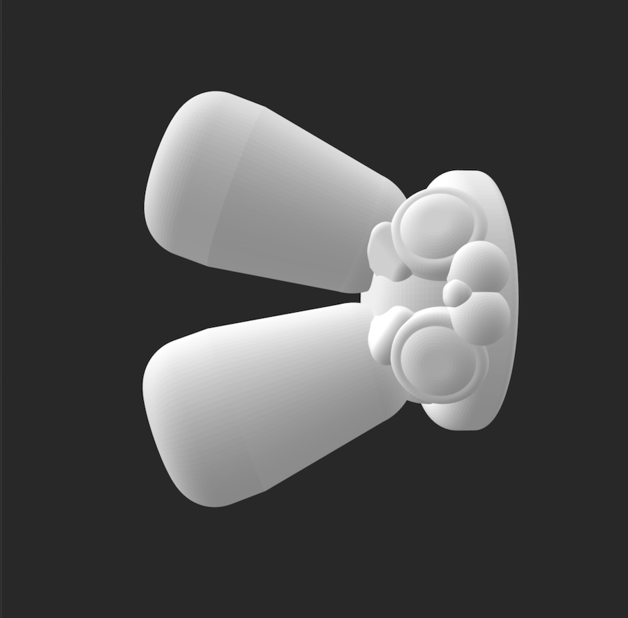 3d printed mold sprus or plugs used to close the hole used to pour the liquid casting material.