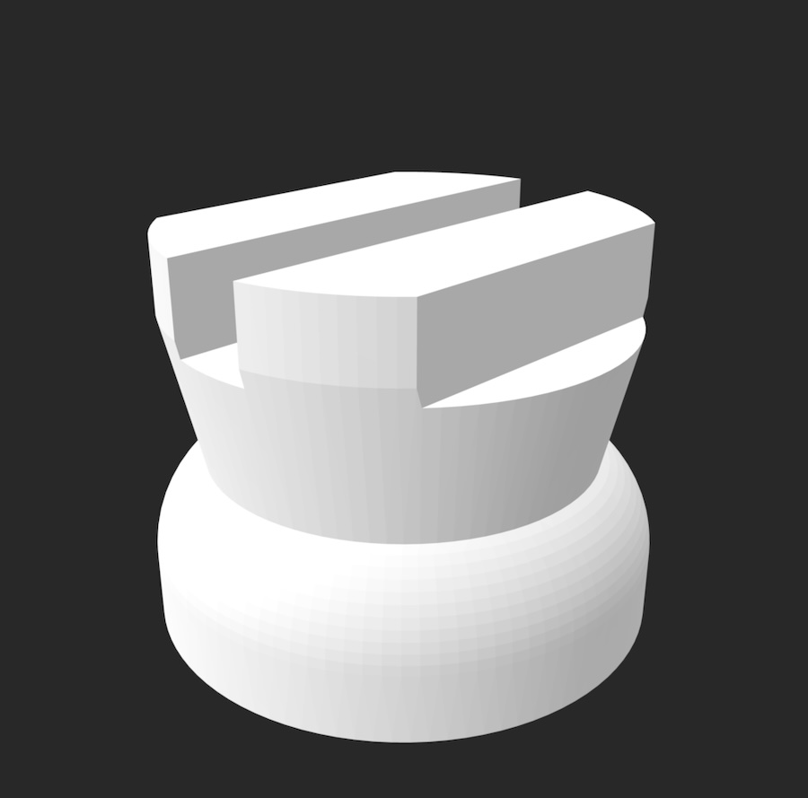 3d printed mold sprus or plugs used to close the hole used to pour the liquid casting material.